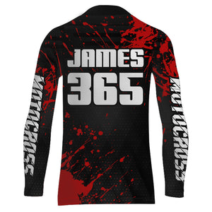 Red Motocross Racing Jersey Men Kid Upf30+ Dirt Bike Riding Shirt Off-Road MX Jersey XM239