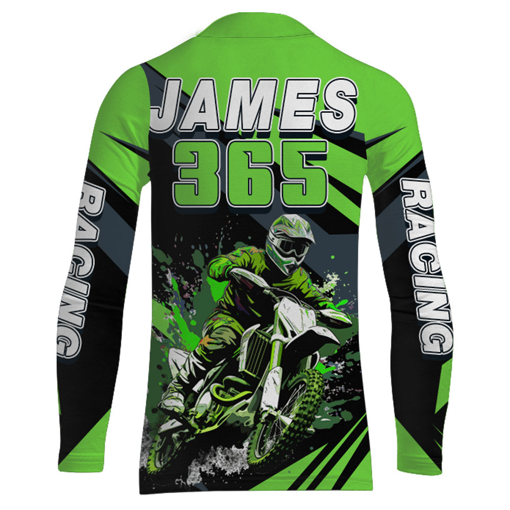 Motocross Racing Jersey Green UPF30+ Men Kid Dirt Bike Shirt Off-Road Jersey Motorcycle XM118