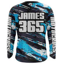 Load image into Gallery viewer, Motocross Racing Jersey Blue Men Kid Women Upf30+ Dirt Bike Off-Road MX Racing Shirt XM244