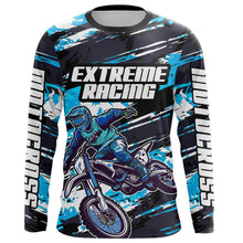 Load image into Gallery viewer, Motocross Racing Jersey Blue Men Kid Women Upf30+ Dirt Bike Off-Road MX Racing Shirt XM244