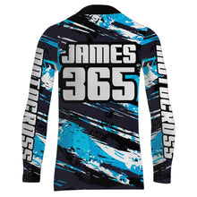 Load image into Gallery viewer, Motocross Racing Jersey Blue Men Kid Women Upf30+ Dirt Bike Off-Road MX Racing Shirt XM244
