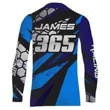 Load image into Gallery viewer, ATV Motocross Racing Jersey Kid Men Blue Quad Bike Shirt Upf30+ ATV Motorcycle Shirt MX75