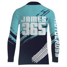 Load image into Gallery viewer, Motocross Racing Jersey Blue Upf30+ Dirt Bike Shirt Men Kid Women Motorcycle Jersey XM252