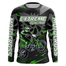 Load image into Gallery viewer, Green Motocross Racing Jersey UPF30+ Dirt Bike Shirt Kids Women Men Extreme Off-road Jersey XM134
