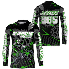 Load image into Gallery viewer, Green Motocross Racing Jersey UPF30+ Dirt Bike Shirt Kids Women Men Extreme Off-road Jersey XM134
