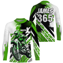Load image into Gallery viewer, Motocross Racing Jersey Green Motox UPF30+ Dirt Bike Motorcycle Shirt Kid Men Off-road Youth XM141