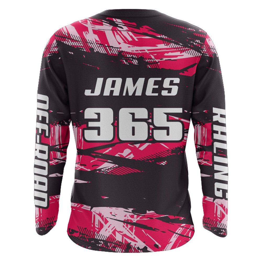 Girl Women Motocross Racing Jersey Pink Black UPF30+ Dirt Bike Shirt  Motorcycle Jersey XM220