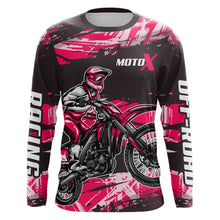 Load image into Gallery viewer, Girl Women Motocross Racing Jersey Pink Black UPF30+ Dirt Bike Shirt  Motorcycle Jersey XM220