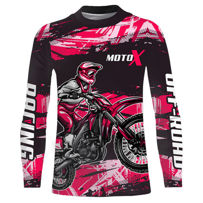 Girl Women Motocross Racing Jersey Pink Black UPF30+ Dirt Bike Shirt  Motorcycle Jersey XM220