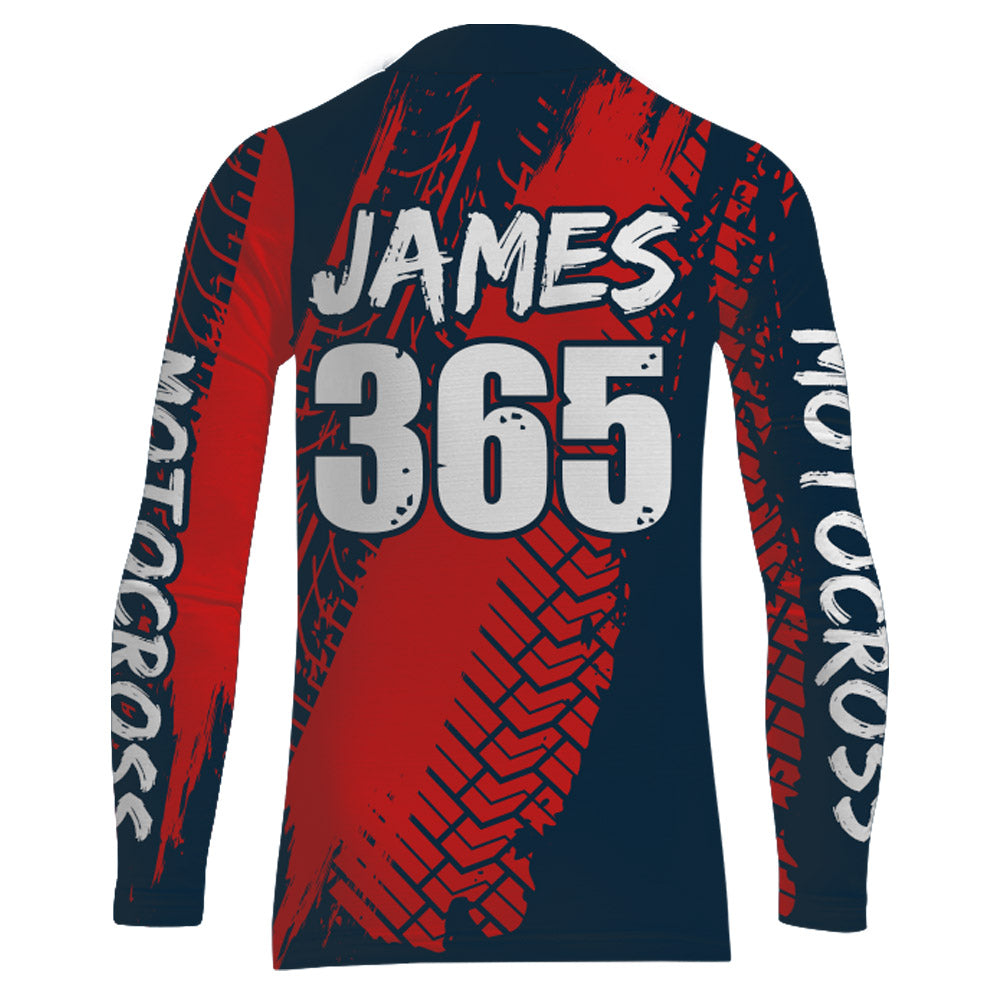Motocross Racing Jersey UPF30+ Youth Adult&Kid Dirt Bike Motox Off-Road Red MX Racing Shirt XM86