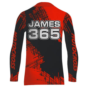 Red Motocross Racing Jersey Men Kid UPF30+ Dirt Bike Off-Road Shirt MX Racing Jersey XM192