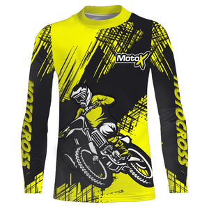 Yellow Motocross Racing Jersey Men Kid Upf30+ Dirt Bike Off-Road Shirt MX Jersey XM192