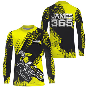 Yellow Motocross Racing Jersey Men Kid Upf30+ Dirt Bike Off-Road Shirt MX Jersey XM192