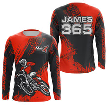 Load image into Gallery viewer, Red Motocross Racing Jersey Men Kid UPF30+ Dirt Bike Off-Road Shirt MX Racing Jersey XM192