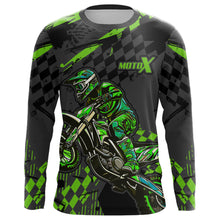 Load image into Gallery viewer, Green Dirt Bike Jersey UPF30+ Men Kid Youth Motocross Shirt Caro MotoX MX Racing Jersey XM145