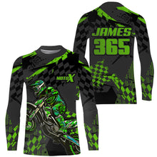 Load image into Gallery viewer, Green Dirt Bike Jersey UPF30+ Men Kid Youth Motocross Shirt Caro MotoX MX Racing Jersey XM145