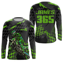 Load image into Gallery viewer, Green Dirt Bike Jersey UPF30+ Men Kid Youth Motocross Shirt Caro MotoX MX Racing Jersey XM145