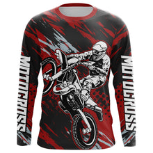 Load image into Gallery viewer, Red Motocross Racing Jersey Youth UPF30+ Dirt Bike Shirt Off-Road MX Racing Jersey XM149