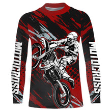 Load image into Gallery viewer, Red Motocross Racing Jersey Youth UPF30+ Dirt Bike Shirt Off-Road MX Racing Jersey XM149