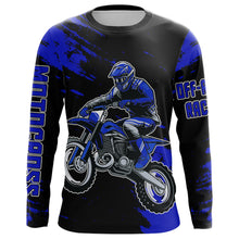 Load image into Gallery viewer, Motocross Jersey Youth Men Kid UPF30+ Blue Racing Dirt Bike Riding Jersey Motorcycle XM225