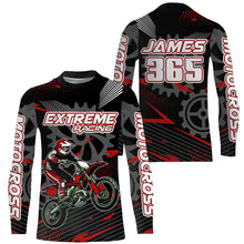 Load image into Gallery viewer, Red Motocross Racing Jersey Upf30+ Dirt Bike Shirt Kids Women Men Off-road Jersey XM199