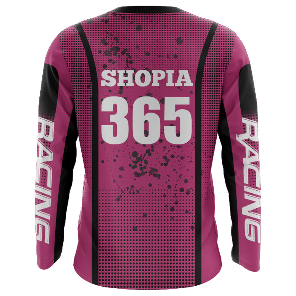 Motocross Racing Jersey Girl Women UPF30+ Pink Off-Road Youth Dirt Bike Riding Shirt XM168