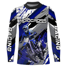 Load image into Gallery viewer, Motocross Racing Jersey Blue Upf30+ Dirt Bike Shirt Youth Men Kid Motorcycle Racing Jersey XM234