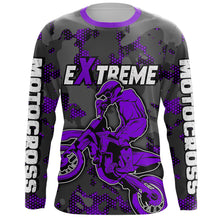 Load image into Gallery viewer, Motocross Jersey Purple Upf30+ Dirt Bike MX Racing Kid Men Women Motorcycle Shirt XM112