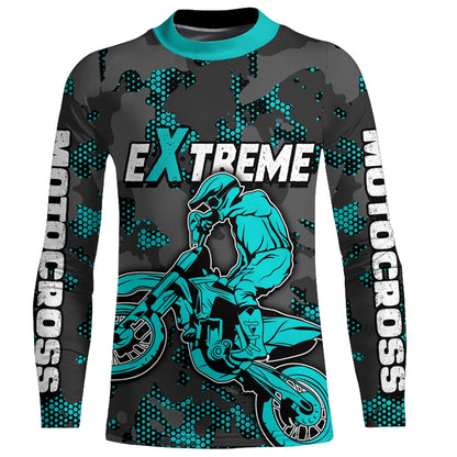 Motocross Jersey UPF30+ Youth Dirt Bike MX Racing Kid Men Women Off-Road Motorcycle Shirt XM112