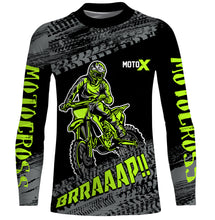 Load image into Gallery viewer, Motocross Jersey Kid Men Dirt Bike Racing Shirt Upf30+ Off-road Motorcycle Jersey Lime Green XM202