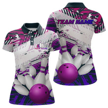Load image into Gallery viewer, Purple Bowling Shirts for Women Men Custom Team Bowling Jerseys Polo&amp;1/4 Zip Shirt MBL176