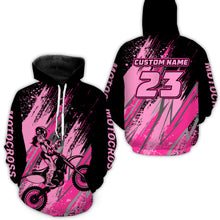 Load image into Gallery viewer, Pink Motocross Hoodie Jersey For Biker Men Women Dirt Bike Motorcycle Hoodie MH122