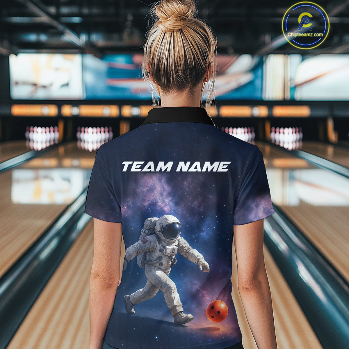 Custom Astronaut Bowling Shirts for Men Women Team Bowling Polo & Quarter Zip Shirts MBL151