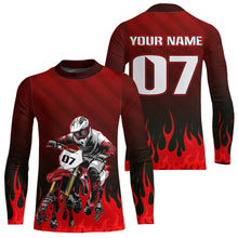 Load image into Gallery viewer, Flaming Motocross Jersey Custom Dirt Bike Jersey for Men Kid Women Motorcycle Shirt XM372