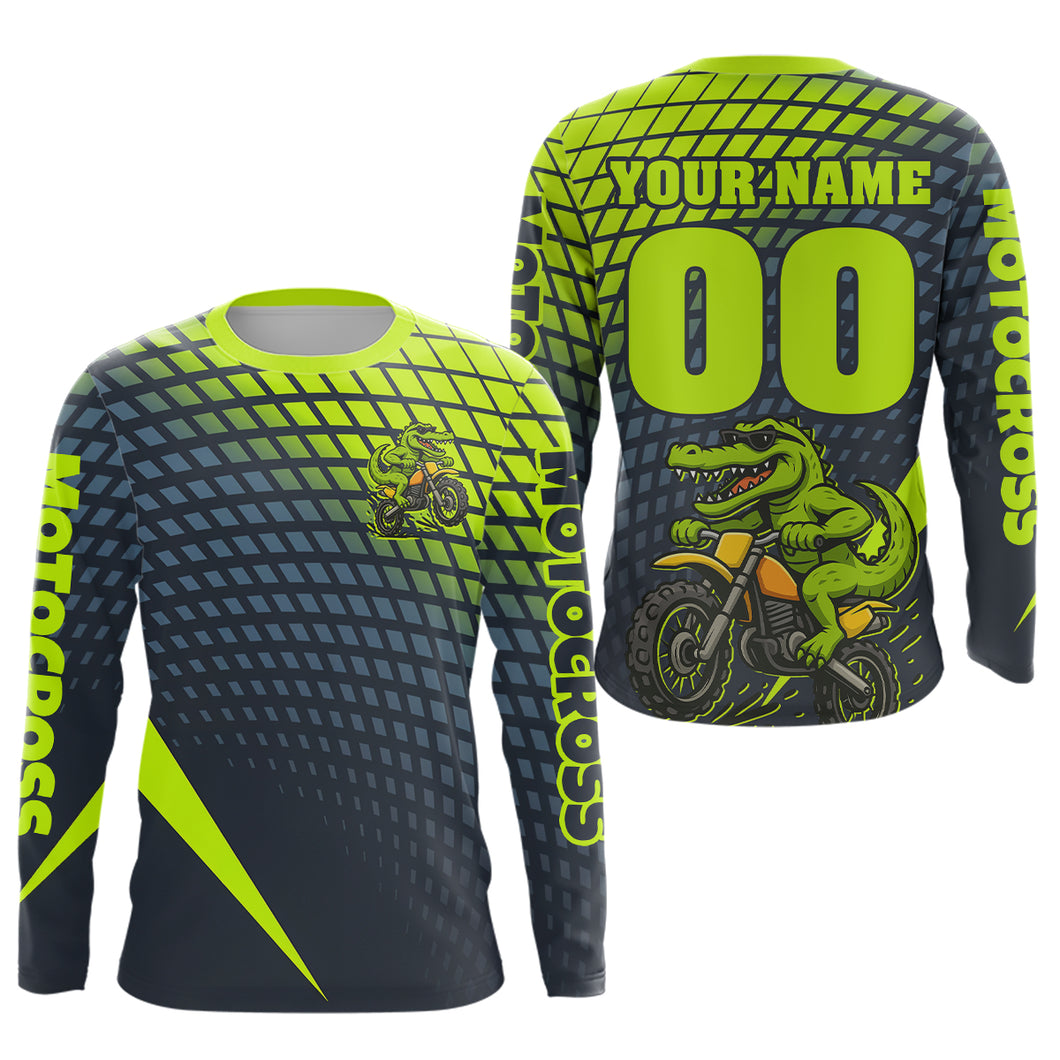 Aligator Motocross Racing Jersey Custom Dirt Bike Shirt Kid Women Men Off road Shirts XM377