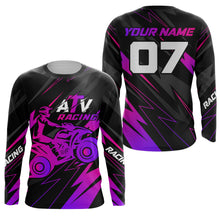 Load image into Gallery viewer, ATV Motocross Racing Jersey Kid Men Women Upf30+ Quad Bike Shirt ATV Riding Purple MX74