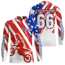 Load image into Gallery viewer, Custom American Flag Motocross Jersey Dirt Bike Racing Shirts for Men Kid Women XM349