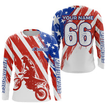 Load image into Gallery viewer, Custom American Flag Motocross Jersey Dirt Bike Racing Shirts for Men Kid Women XM349