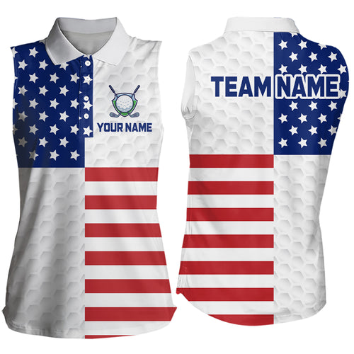 Custom American Flag Golf Polo Shirt for Men Women Patriotic Golf Polo Shirt MMG50