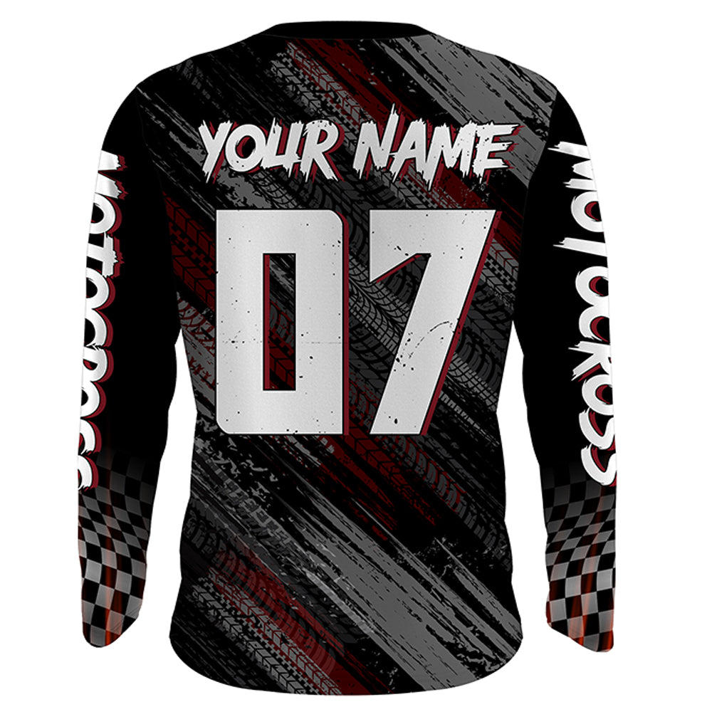 American Flag Motocross Jersey UPF30+ Youth Dirt Bike Shirt Patriotic Extreme MX Racing Shirt XM123