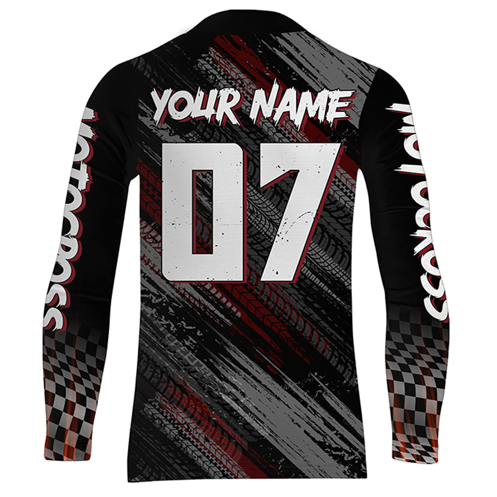 American Flag Motocross Jersey UPF30+ Youth Dirt Bike Shirt Patriotic Extreme MX Racing Shirt XM123