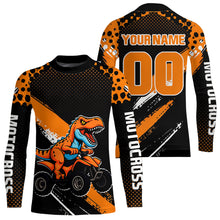 Load image into Gallery viewer, Orange ATV Motocross Racing Jersey Adult Kid Dinosaur ATV Riding Shirt Quad Jersey MX129
