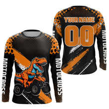 Load image into Gallery viewer, Orange ATV Motocross Racing Jersey Adult Kid Dinosaur ATV Riding Shirt Quad Jersey MX129