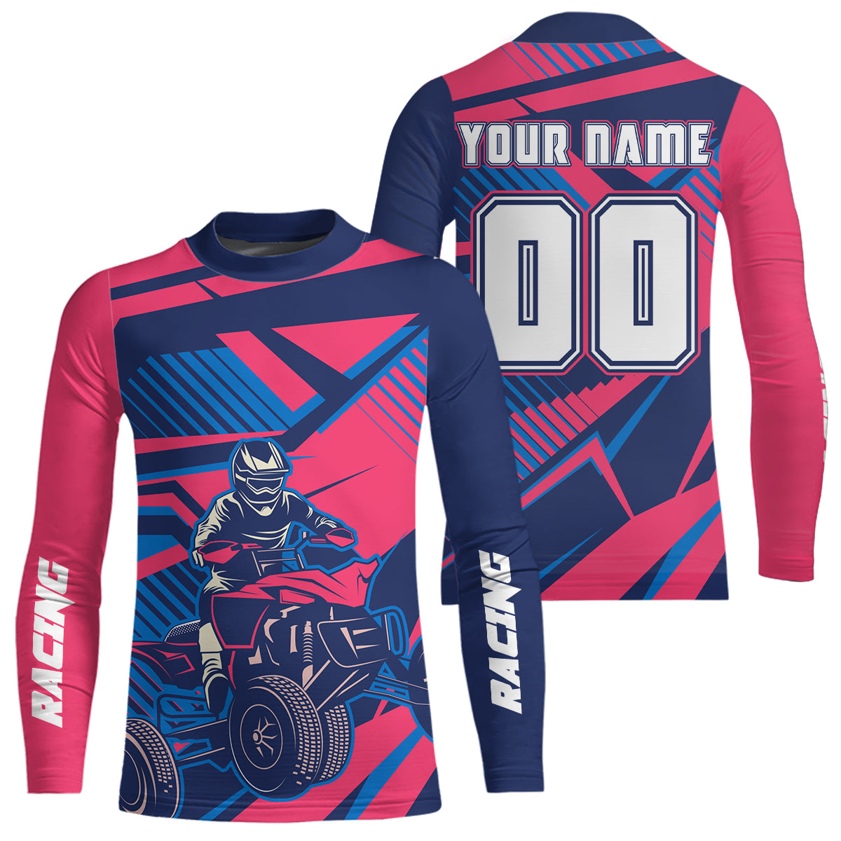 Blue&Pink ATV Racing Jersey ATV Riding Shirt for Kid Adult Youth Quad Bike ATV Jersey MX119