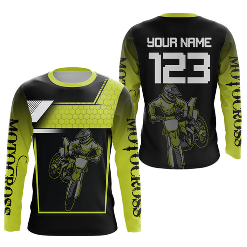 Lime Green Motocross Jersey Men Kid Women Custom Racing Dirt Bike Racing Shirt XM339