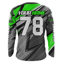 Load image into Gallery viewer, Custom Motocross Jersey UPF30+ Youth Dirt Bike MX Racing Adult&amp;Kid Off-Road Shirt Green XM214