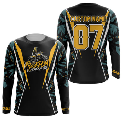 Motocross Jersey Men Kid UPF30+ Custom Dirt Bike Shirt Off-Road Racing Jersey Freepom XM01