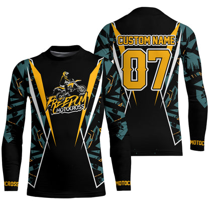 Motocross Jersey Men Kid UPF30+ Custom Dirt Bike Shirt Off-Road Racing Jersey Freepom XM01