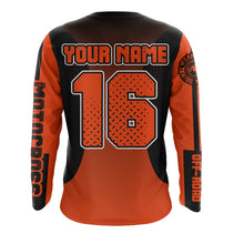Load image into Gallery viewer, Custom Motocross Jersey Orange UPF30+ Dirt Bike Jersey MX Racing Adult&amp;Kid Off-Road Shirt XM09