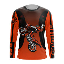 Load image into Gallery viewer, Custom Motocross Jersey Orange UPF30+ Dirt Bike Jersey MX Racing Adult&amp;Kid Off-Road Shirt XM09